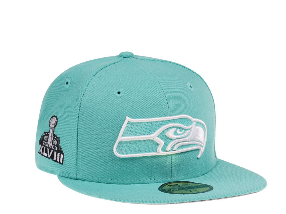 New Era Seattle Seahawks Super Bowl XLVIII Mint Edition 59Fifty Fitted Gorra