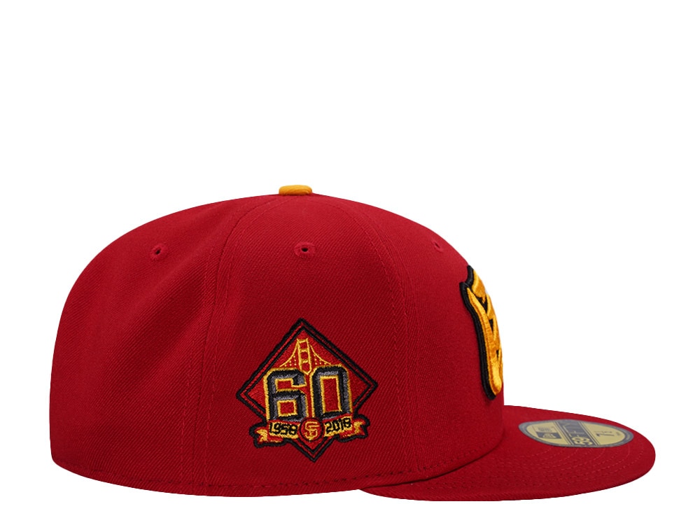New Era San Francisco Giants 60th Anniversary Scarlet Prime Edition 59Fifty Fitted Gorra
