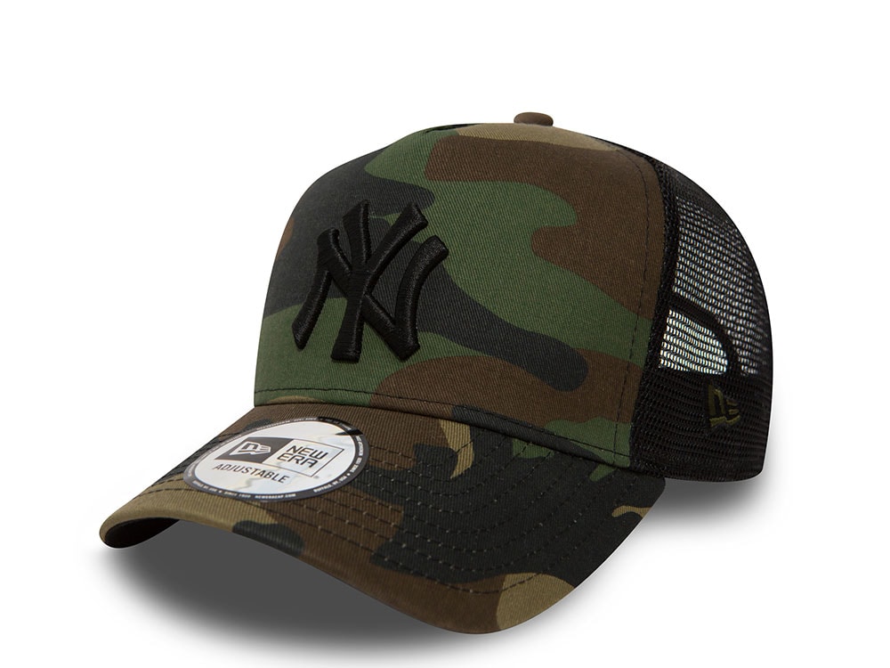 New Era New York Yankees Camo A Frame Trucker Snapback Gorra