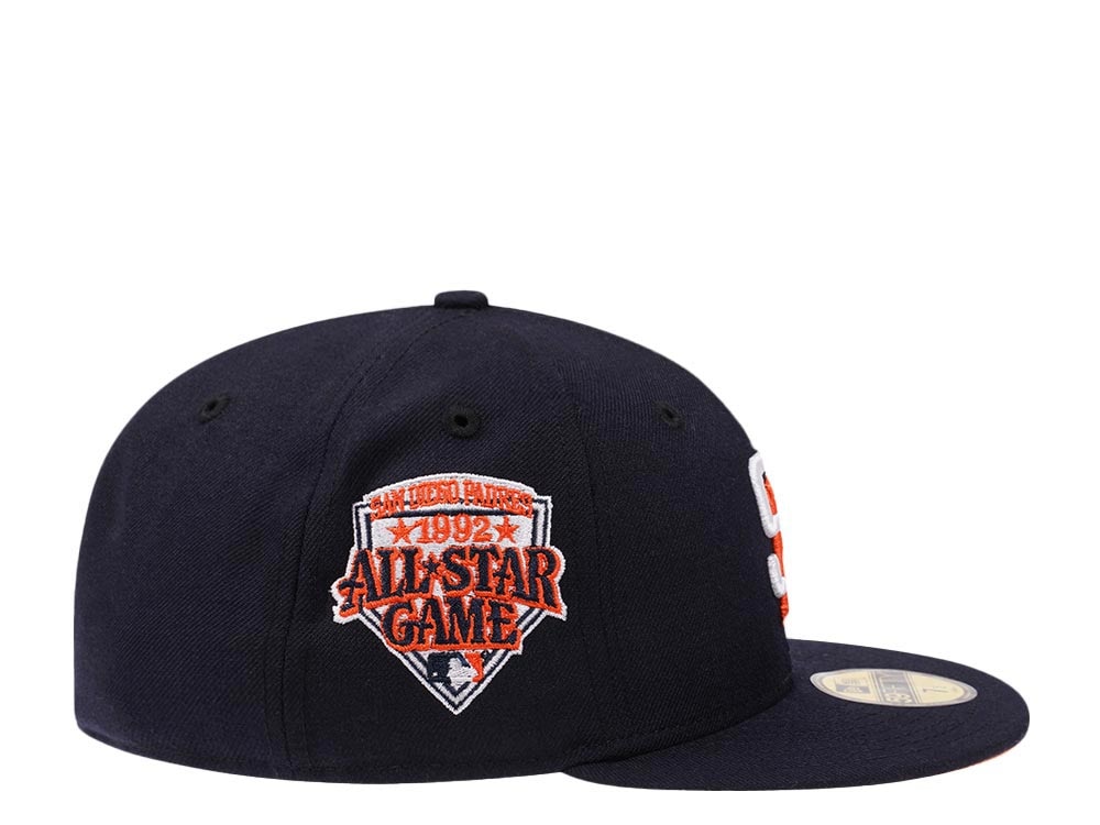 New Era San Diego Padres All Star Game 1992 Navy Orange Edition 59Fifty Fitted Gorra