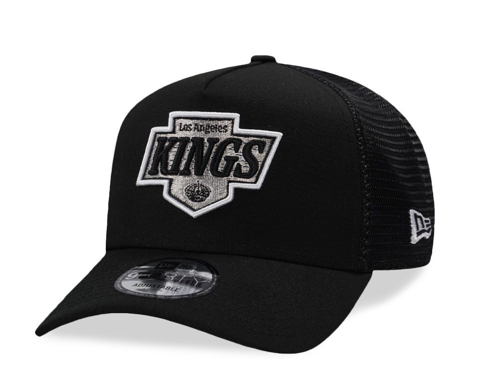 New Era Los Angeles Kings Black Prime Edition 9Forty A Frame Trucker Snapback Gorra