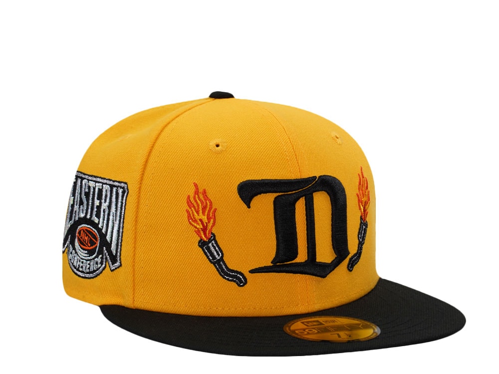 New Era Detroit Red Wings Eastern Conference Gold Two Tone Edition 59Fifty Fitted Gorra