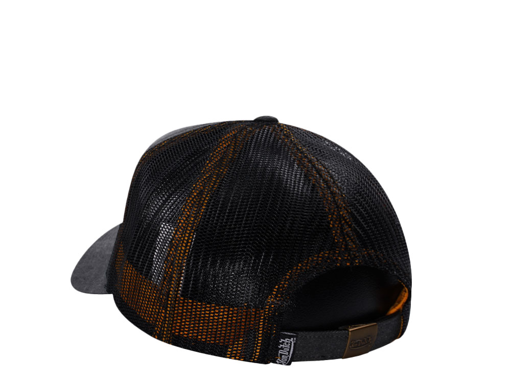 Von Dutch Oval Patch Dark Gray Trucker Snapback Gorra