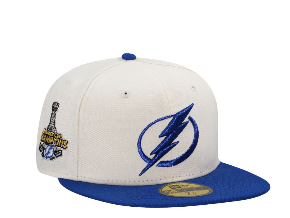 New Era Tampa Bay Lightning Stanley Cup Champions 2021 Chrome Two Tone Edition 59Fifty Fitted Gorra