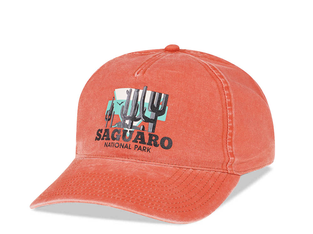 American Needle Saguaro National Park Orange Vintage Casual Snapback Gorra