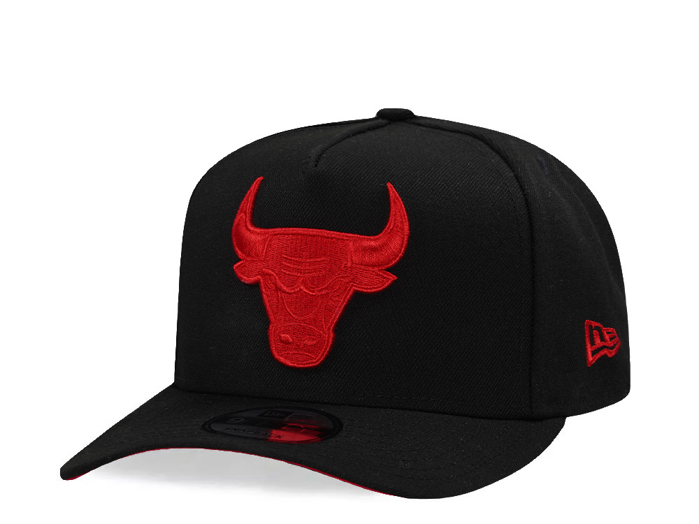 New Era Chicago Bulls Black and Red 9Fifty A Frame Snapback Gorra
