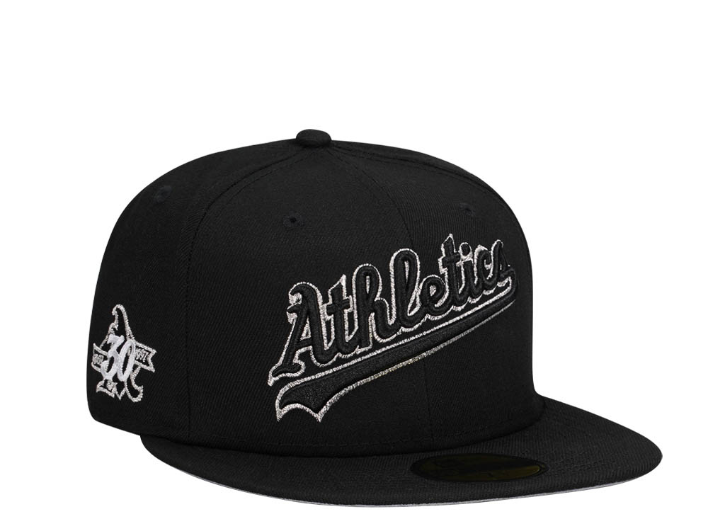 New Era Oakland Athletics 30th Anniversary Black Silver Color Flip Edition 59Fifty Fitted Gorra