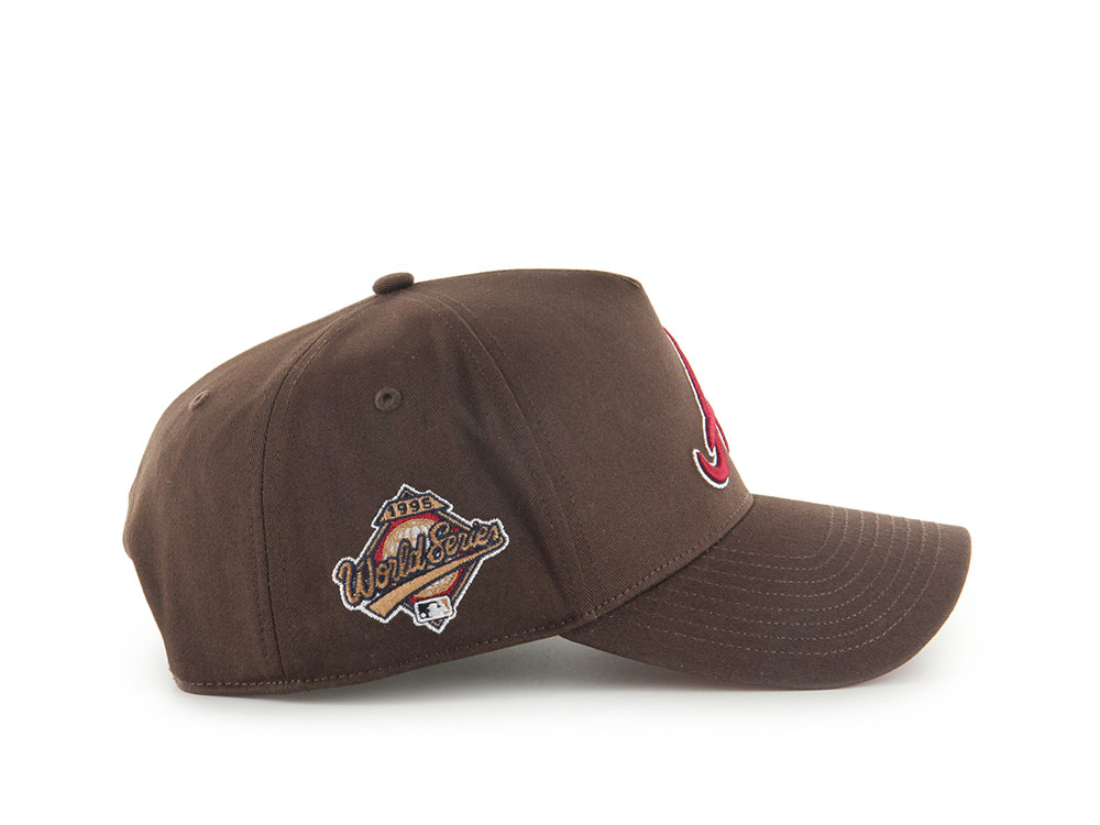 47Brand Atlanta Braves Brown World Series Edition MVP Snapback Gorra