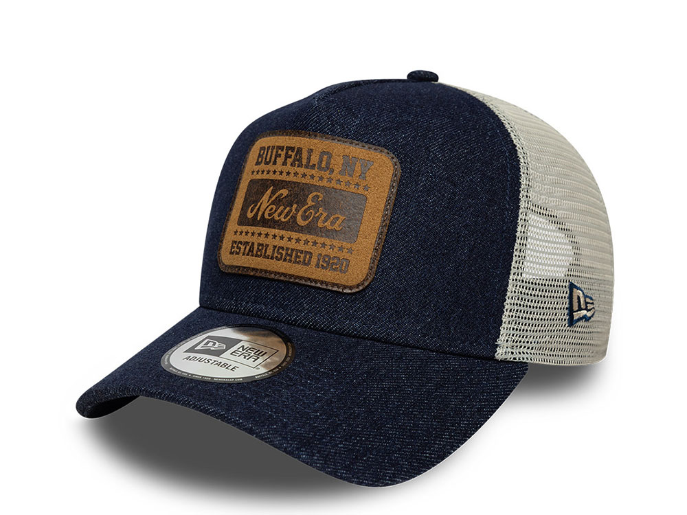 New Era Patch Denim Edition 9Forty A Frame Trucker Snapback Gorra