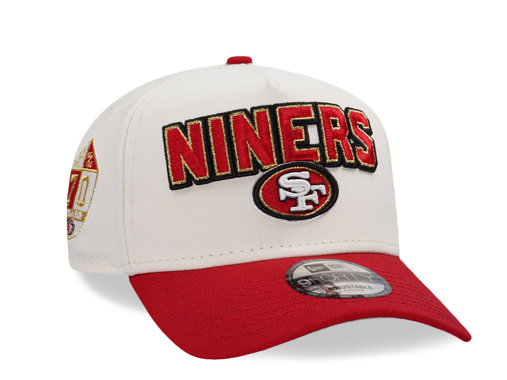New Era San Francisco 49ers 70 Years Chrome Two Tone Edition 9Forty A Frame Snapback Gorra