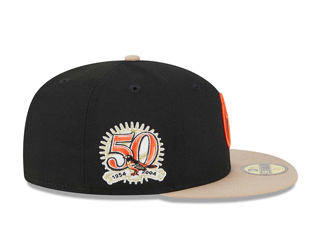 New Era Baltimore Orioles 50th Anniversary Varsity Pin Two Tone Edition 59Fifty Fitted Gorra
