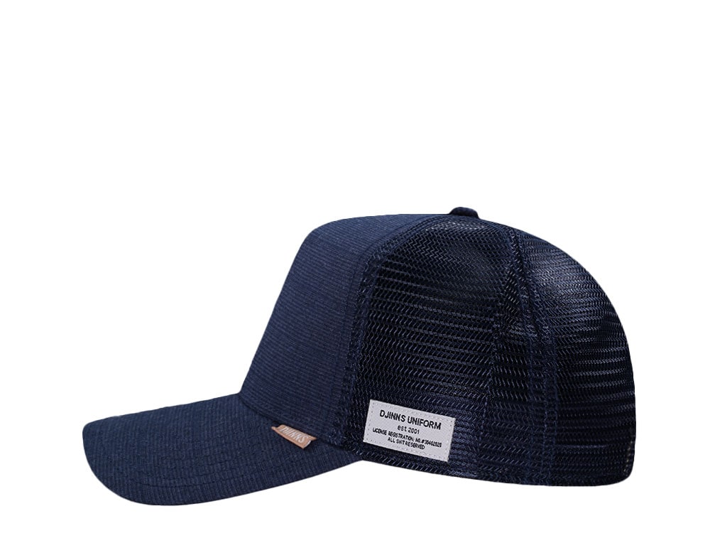 Djinns Glencheck Navy Trucker Snapback Gorra