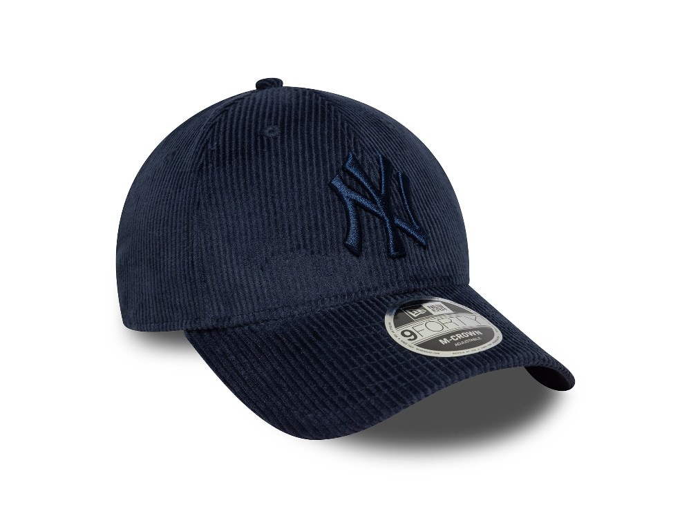 New Era New York Yankees Navy Corduroy 9Forty M Crown Snapback Gorra
