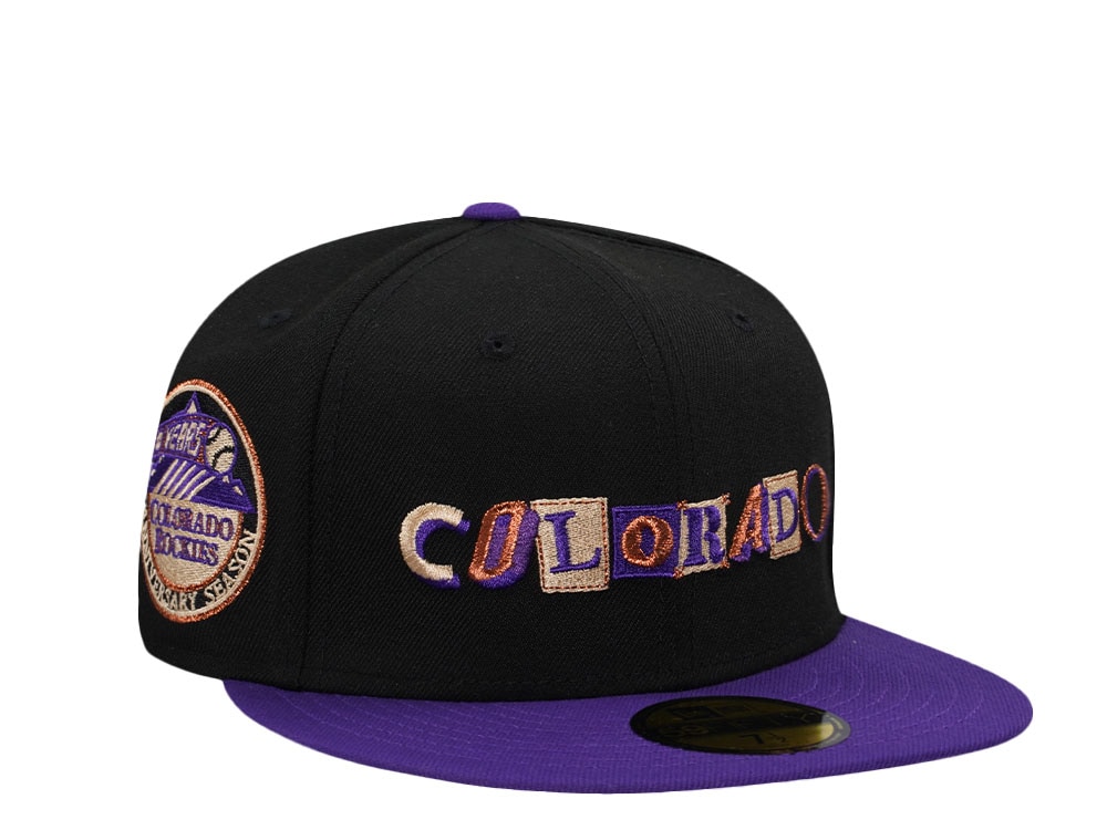 New Era Colorado Rockies 10th Anniversary Black Two Tone Edition 59Fifty Fitted Gorra