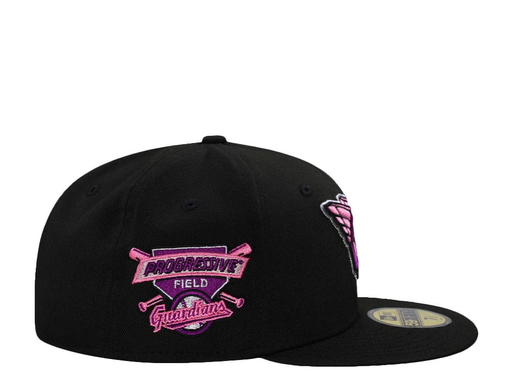 New Era Cleveland Guardians Progressive Field Magenta Black Prime Edition 59Fifty Fitted Gorra