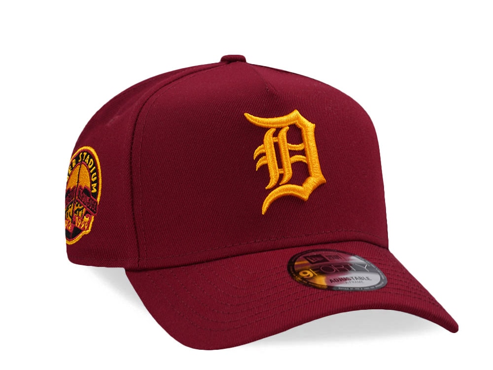New Era Detroit Tigers Stadium Cardinal Red Prime Edition 9Forty A Frame Snapback Gorra