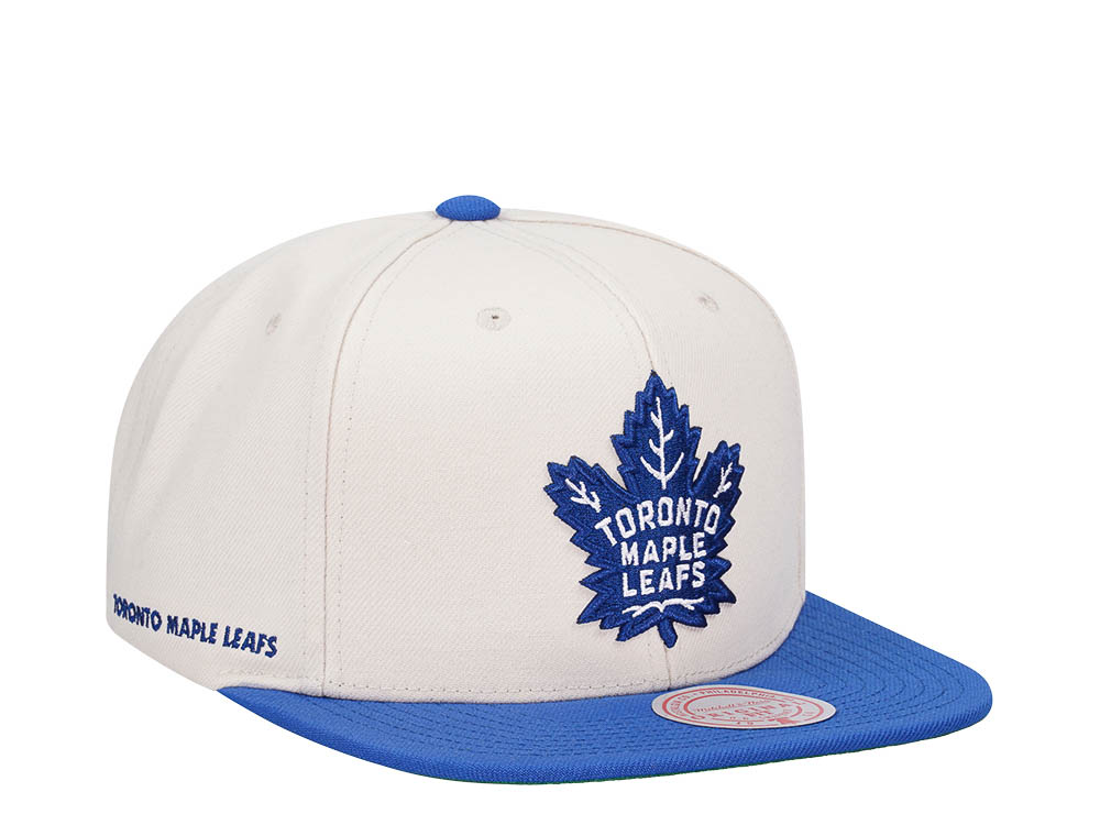 Mitchell & Ness Toronto Maple Leafs Vintage Off-White Snapback Gorra