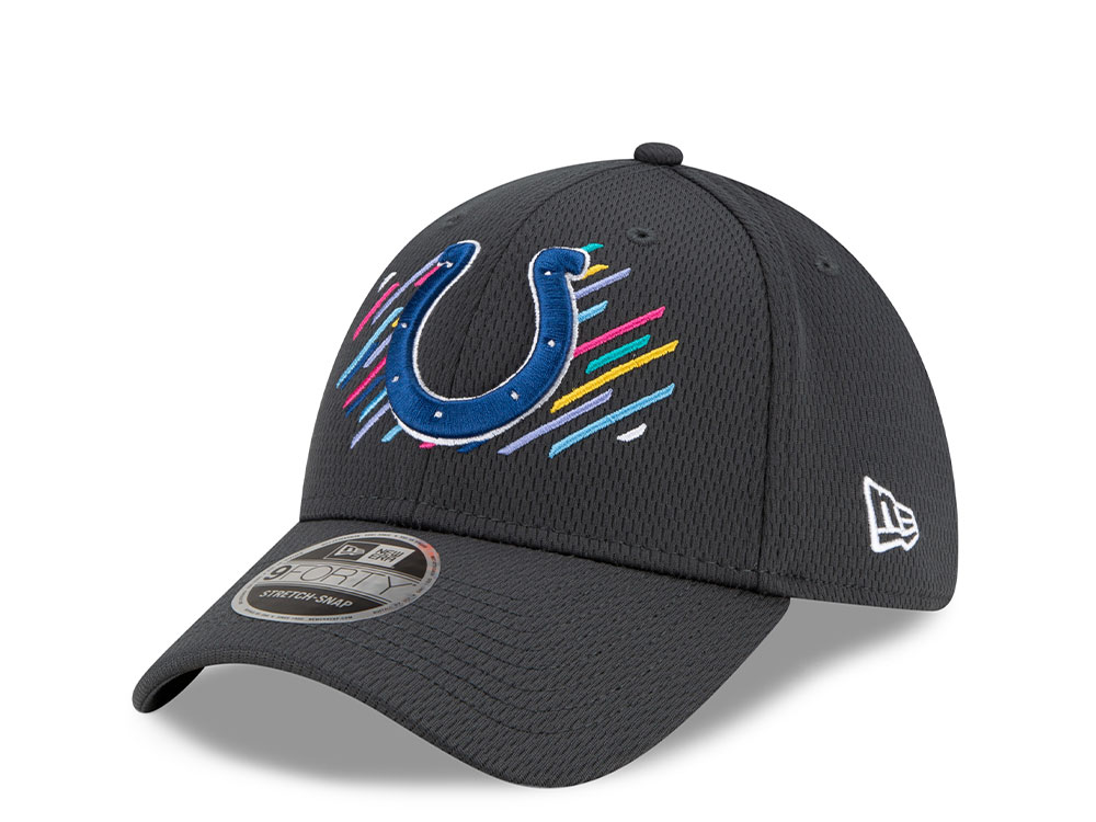 New Era Indianapolis Colts Crucial Catch 2021 9Forty Stretch Snapback Gorra