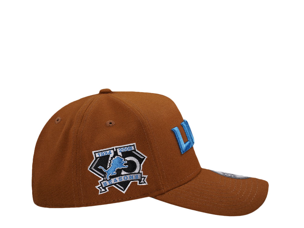 New Era Detroit Lions 75th Anniversary Bourbon Prime Edition 9Forty A Frame Snapback Gorra