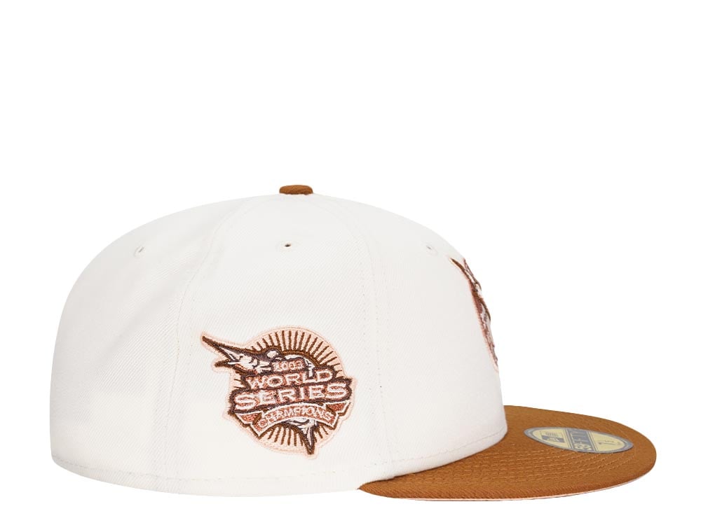 New Era Florida Marlins World Series 2003 Cream Peach Copper Two Tone Edition 59Fifty Fitted Gorra