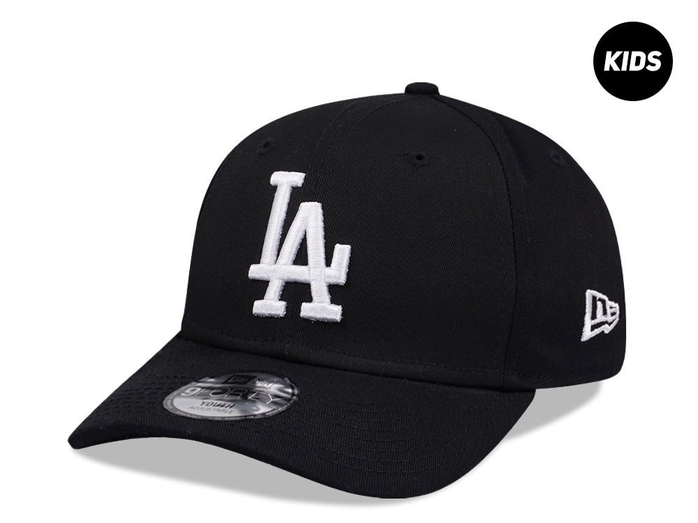 New Era Los Angeles Dodgers League Essential Black Kids 9Forty Strapback Gorra