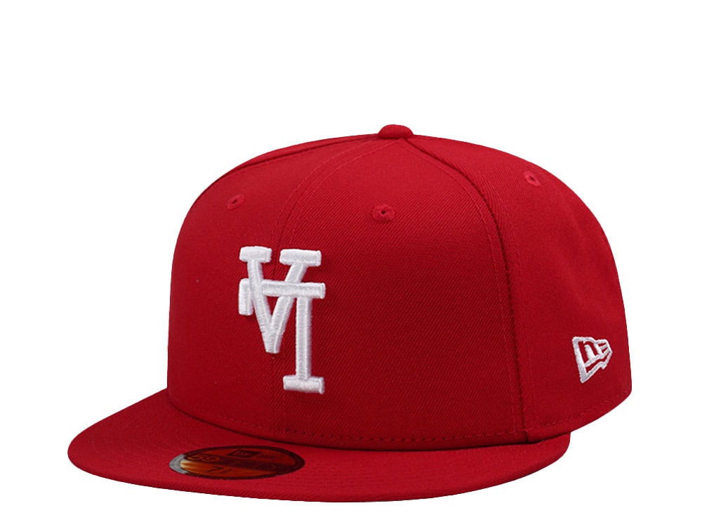 New Era Los Angeles Dodgers Upside Down Scarlet Prime Edition 59Fifty Fitted Gorra