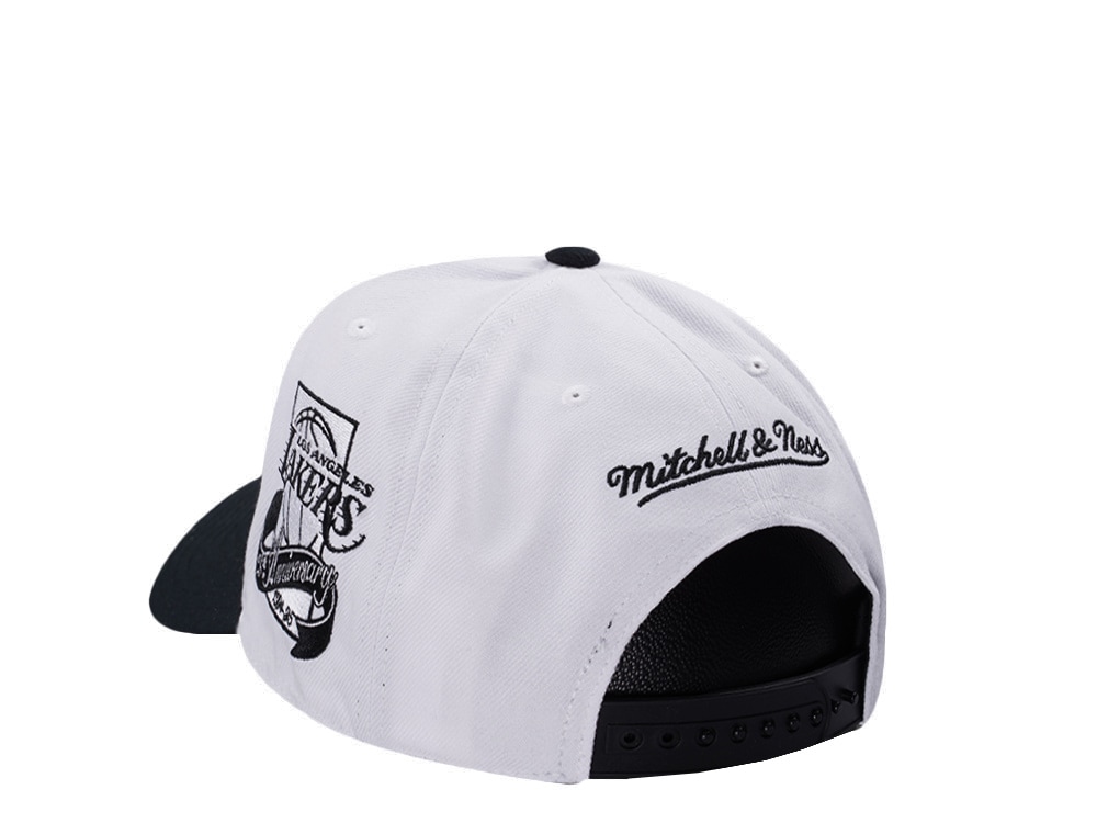Mitchell & Ness Los Angeles Lakers NBA In The City White Edition Pro Pinch Fit Snapback Gorra