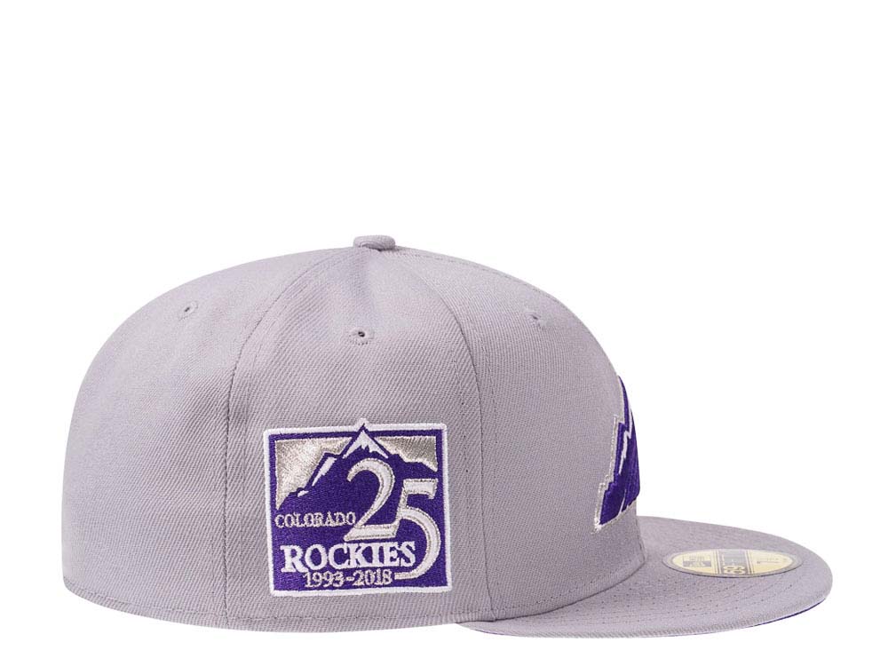New Era Colorado Rockies 25th Anniversary Fresh Gray Edition 59Fifty Fitted Gorra