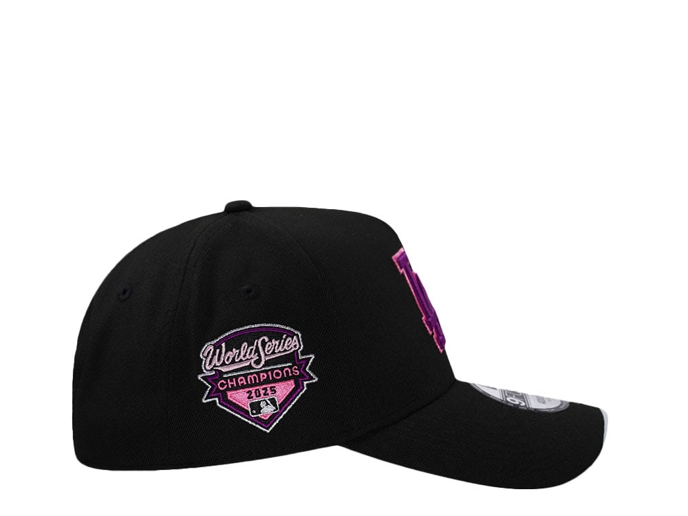 New Era Los Angeles Dodgers World Series 2025 Magenta Black Prime Edition 9Forty A Frame Snapback Gorra