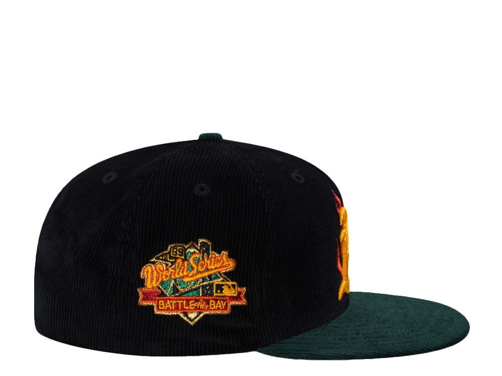 New Era Oakland Athletics World Series 1989 Corduroy Black Two Tone Edition 59Fifty Fitted Gorra