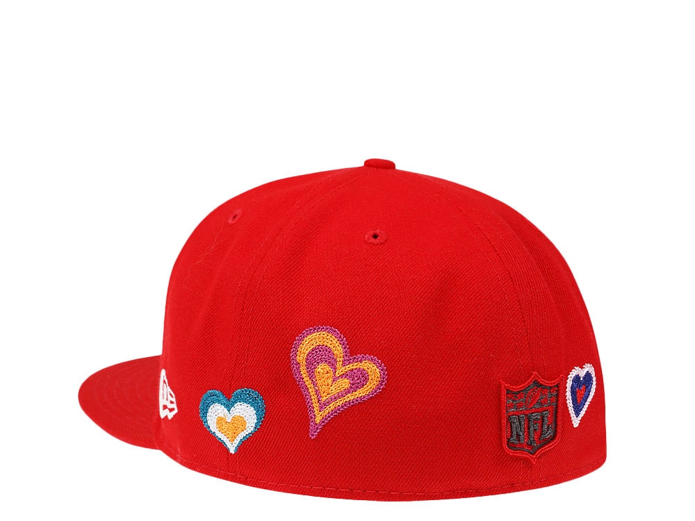 New Era Tampa Bay Buccaneers Red Chainstitchheart Edition 59Fifty Fitted Gorra