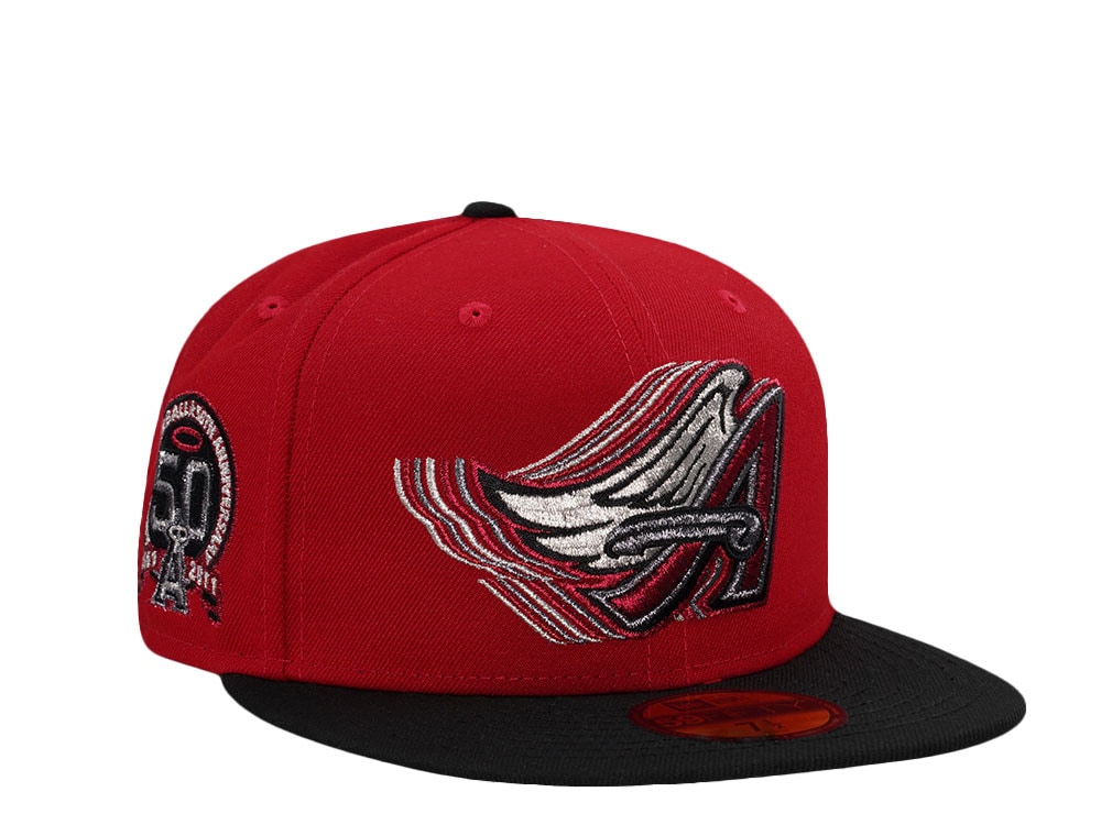 New Era Anaheim Angels 50th Anniversary Red Two Tone Edition 59Fifty Fitted Gorra