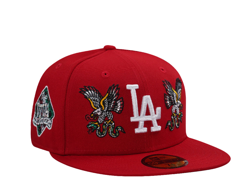 New Era Los Angeles Dodgers Viva Eagle Scarlet Prime Edition 59Fifty Fitted Gorra