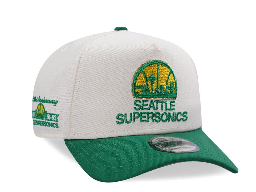 New Era Seattle Supersonics 25th Anniversary Chrome Two Tone Edition 9Forty A Frame Snapback Gorra