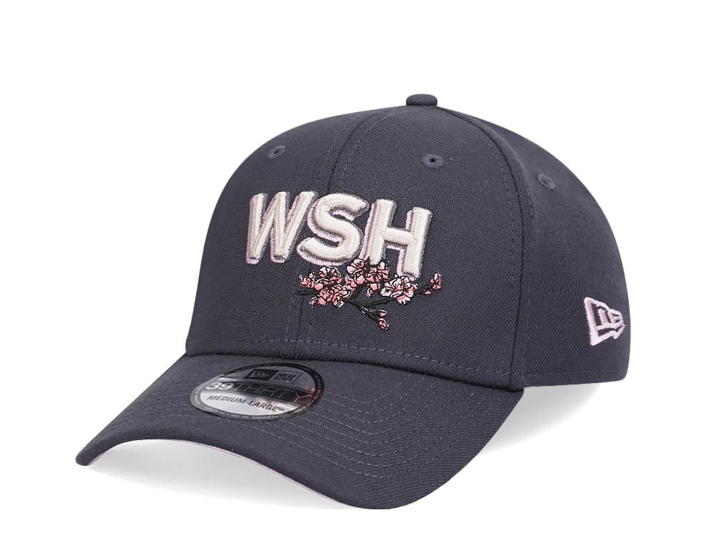 New Era Washington Nationals Gray and Pink Bloom Edition 39Thirty Stretch Gorra