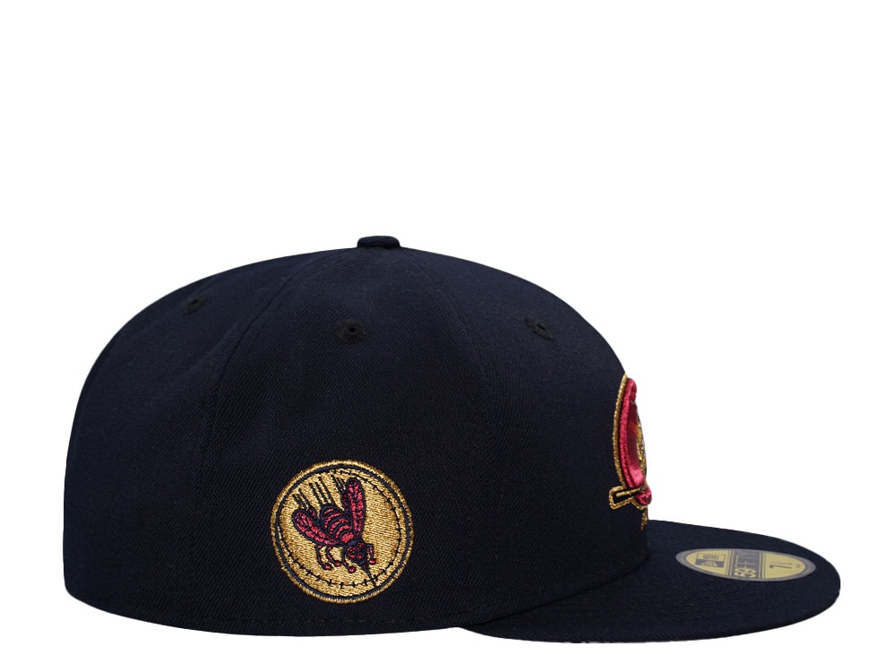New Era Greenville Hornets Navy Metallic Edition 59Fifty Fitted Gorra