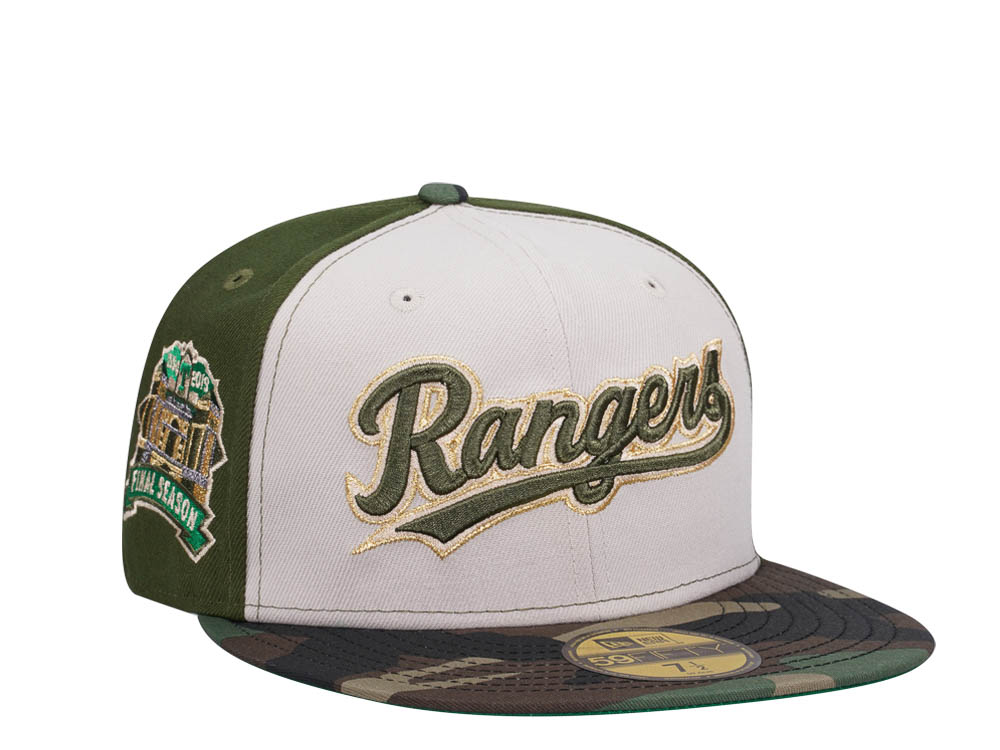 New Era Texas Rangers Final Season Outdoor Camo Edition 59Fifty Fitted Gorra