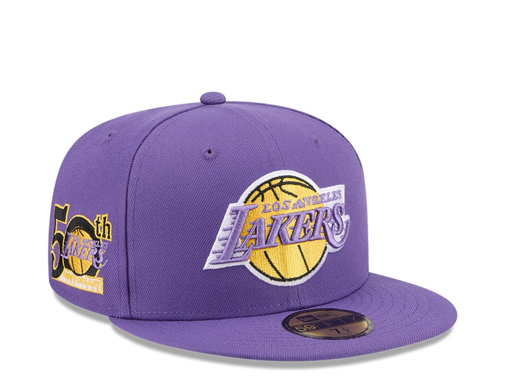 New Era Los Angeles Lakers HWC 50th Anniversary Purple 59Fifty Fitted Gorra