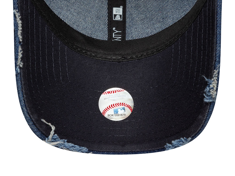 New Era New York Yankees Denim Distress Navy 9Twenty Strapback Gorra