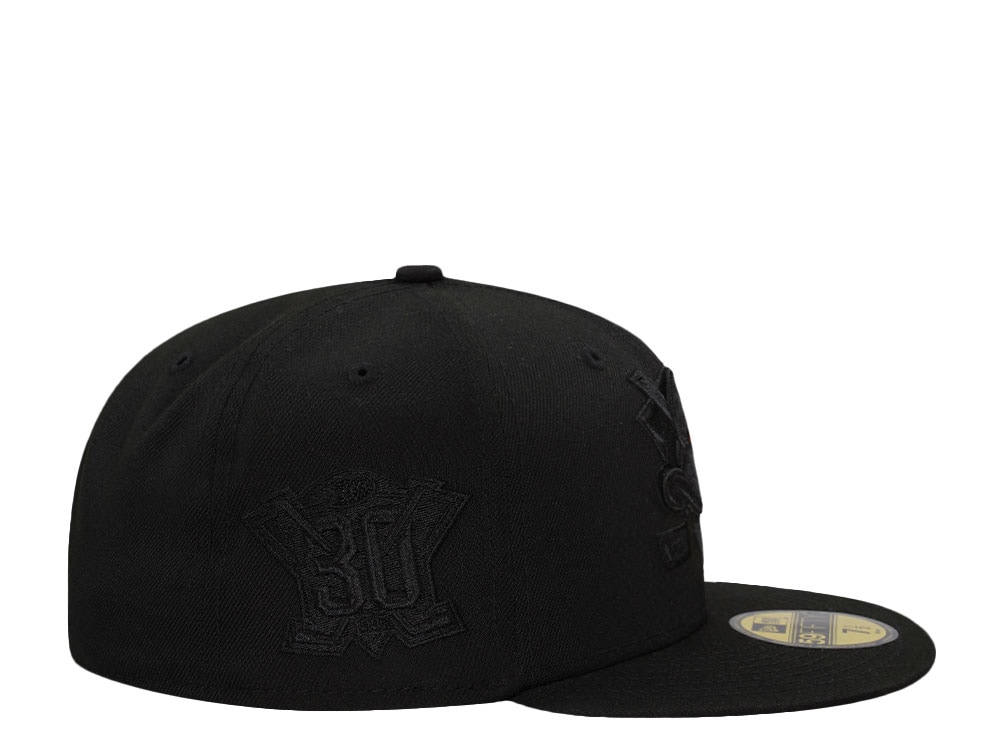 New Era Anaheim Ducks 30th Anniversary Blackout Orange Laser Prime Edition 59Fifty Fitted Gorra