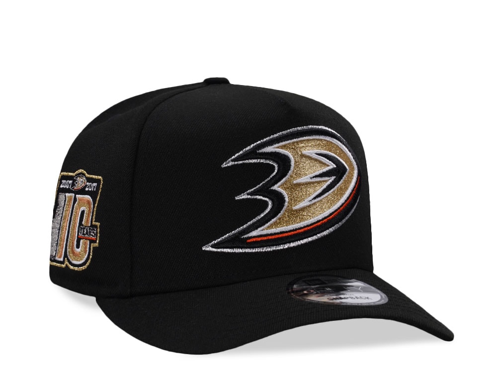 New Era Anaheim Ducks 10th Anniversary Black Prime Edition 9Fifty A Frame Snapback Gorra