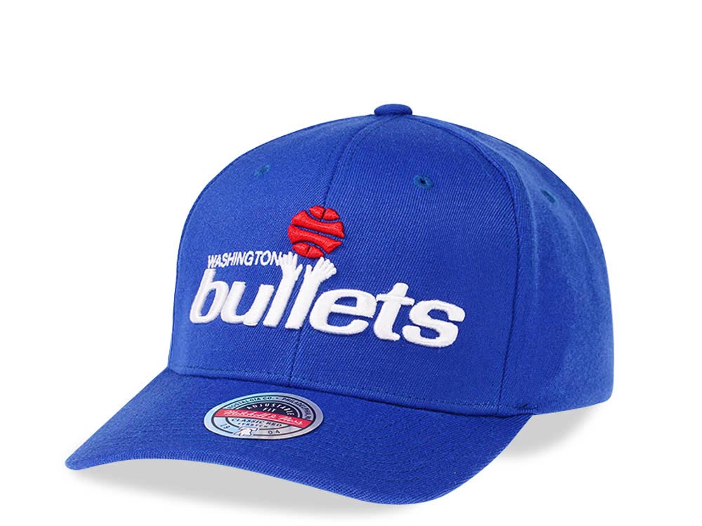 Mitchell & Ness Washington Bullets Team Ground Red Line Solid Flex Snapback Gorra