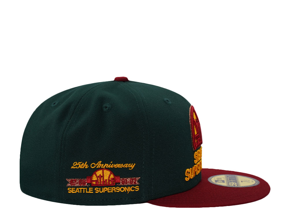 New Era Seattle Supersonics 20th Anniversary Dark Green Two Tone Edition 59Fifty Fitted Gorra