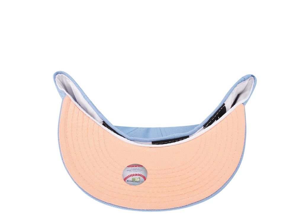 New Era Milwaukee Brewers 50th Anniversary Summer Sky Peach Edition 59Fifty Fitted Gorra