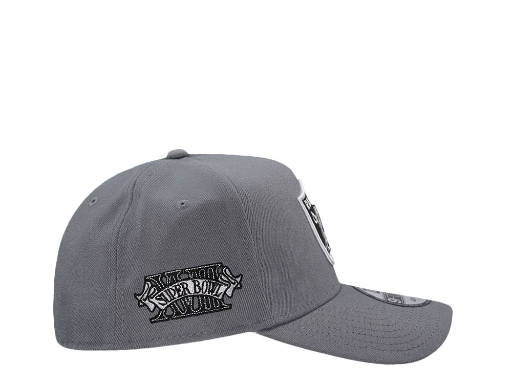 New Era Las Vegas Raiders Super Bowl Champions XVIII Gray Prime Edition 9Forty A Frame Snapback Gorra