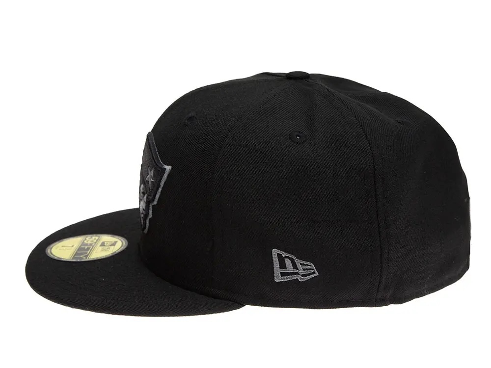 New Era New England Patriots Black & Grey 59Fifty Fitted Gorra