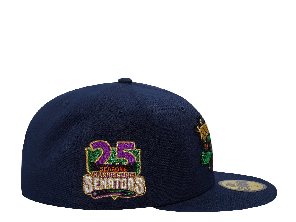 New Era Harrisburg Senators 25th Anniversary Ocean Blue Prime Edition 59Fifty Fitted Gorra