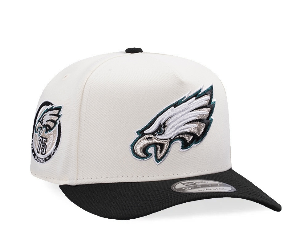 New Era Philadelphia Eagles 75th Anniversary Chrome Two Tone Edition 9Fifty A Frame Snapback Gorra