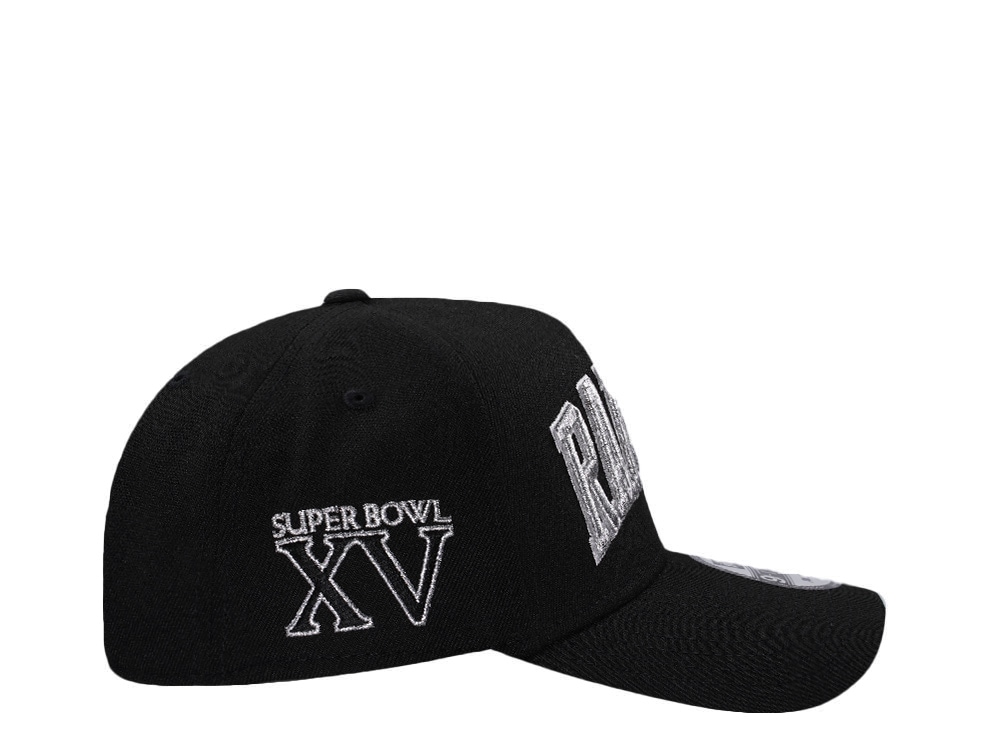 New Era Las Vegas Raiders Super Bowl XV Black Prime Edition 9Forty A Frame Snapback Gorra
