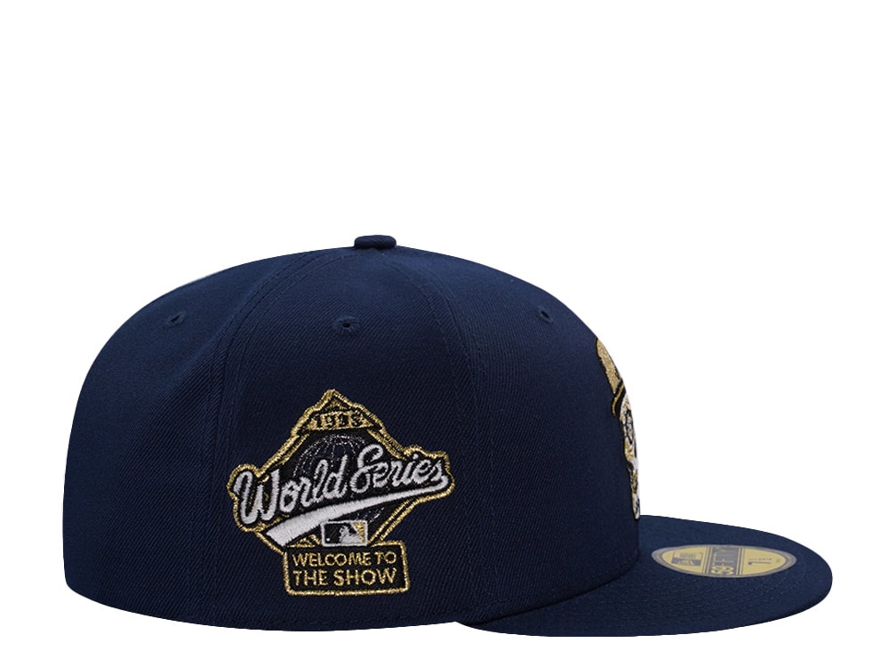 New Era Atlanta Braves World Series 1995 Skull Ocean Blue Prime Edition 59Fifty Fitted Gorra